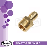Adaptor quick release M22 male ke selang hose jet cleaner 1/4 - Quick release adaptor M22 laki