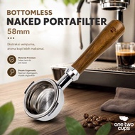 One Two Cups Bottomless Naked Portafilter Stainless Steel 58mm - E61 Bottomless Portafilter 58mm