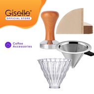 Giselle Espresso Coffee Accessories - 304 Barista Tamper 51mm, 304 Stainless Steel / Glass / Paper F