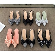 Women's flat shoes with 3cm ribbon heels