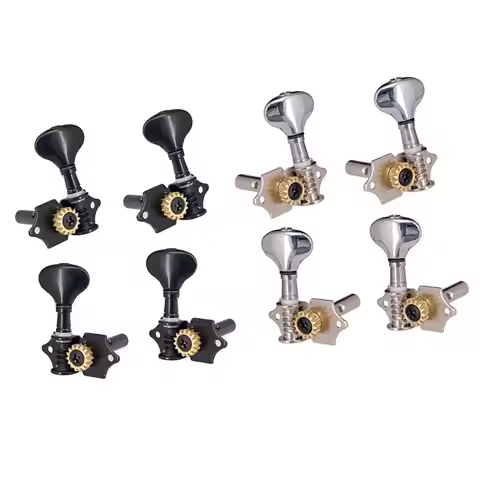 2R + 2L Ukulele Open Tuners Tuning Key Pegs Machine Head Set Electric Ukulele Replacement Accessorie