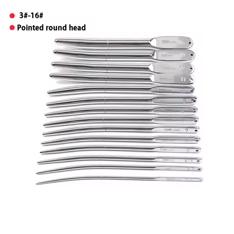 Stainless Steel Dilator With Pointed Round Head 3-16 Cervix Dilator