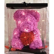 Sweet Bear Rose Holding Heart Valentine's Day Gift Teddy Bear-gf5151