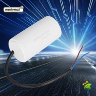 MERLYMALL Motor Run Capacitor, Wire Lead Capacitor Round Plastic Run Capacitor CBB60 Run Capacitor, 