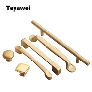Teyawei Gold Cabinet door handle gold handle drawer aluminum alloy door handle simple cabinet wardrobe handle