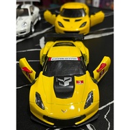 Kinsmart 5" Chevy Chevrolet Corvette C7 R Diecast Model Toy Car 1:36 Yellow