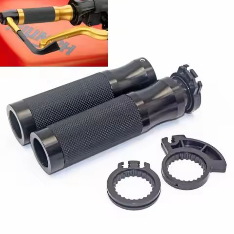 Universal 7/8'' 22MM Motorcycle CNC Rubber Gel handle bar grips For Kawasaki Z800 Z900 Z1000 Z1000SX