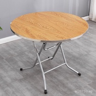 Canteen Stainless Steel Folding Large Dining Table for Home Rental Panel Dining Table Round Table0A 