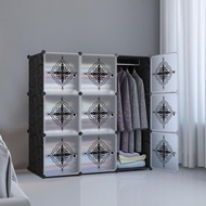 FlowerBlack 9 cube Black DIY Multipurpose Wardrobe Cabinet Clothes Storage Organizer Almari Rak Drop