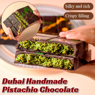 Dubai Chocolate Pistachio Filling Snack Handmade Pistachio Chocolate Thousand Silk Crisp Black Choco