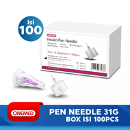 Pen Needle Onemed Box isi 100s 31G/32G - Jarum Insulin