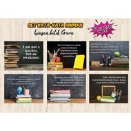 [SET Banner CIKGU] SET Of 6pcs BANNER Cheerful/Words Of Wisdom/Teacher Room Decoration/For CIKGU