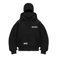 Paradox Streetwear Balaclava Ninja Jacket Sweater Hoodie Cotton Plecce Zipper Unisex Erigo Black M-X