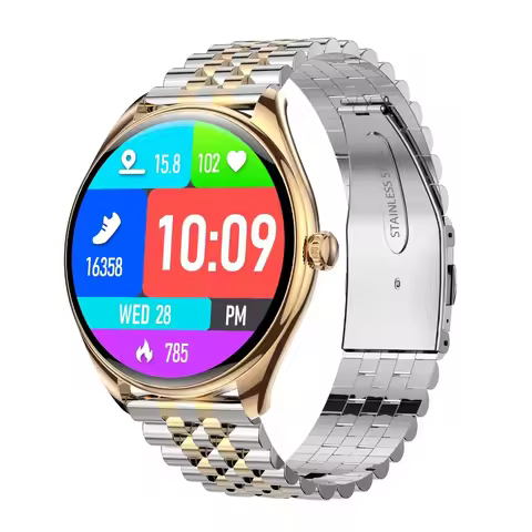 Amoled Smart Watch 1.43" 466*466 BT Call 6.8mm ultra-thin metal body 24/7 heart rate monitor Da fit 