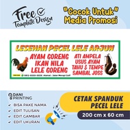 Banner Spanduk WARUNG PECEL LELE / PECEL AYAM BISA DI EDIT