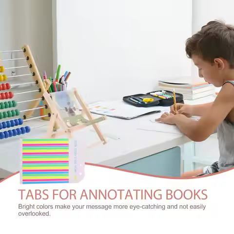 4 Books Long Note Strip Transparent Highlight Strips Portable Page Markers Reading Focus Dyslexia Ai