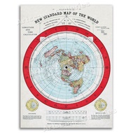 New Standard Map The World Alexander Gleason Flat Earth Map Globe