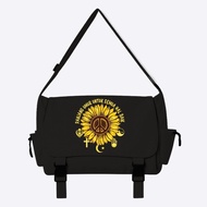 Apso Peace Long Sling Bag Good Things Canvas Sling Bag School College Unisex Stylish