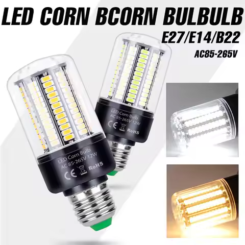 E27 LED Bulb Corn Lamp E14 220V 3.5W 5W 7W 9W 12W 15W 20W 110V Aluminum LED Energy Saving Light Bulb