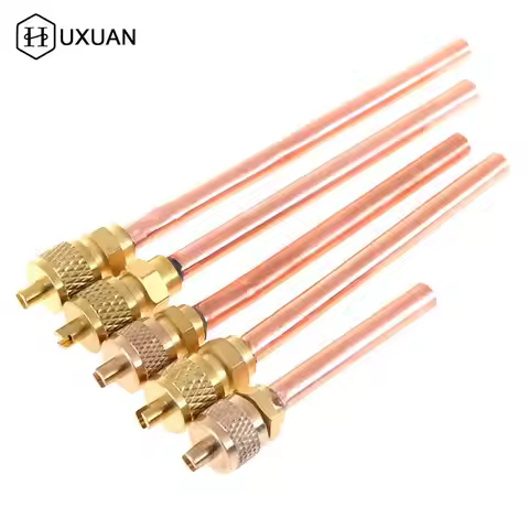 5pcs/lot Service/Access Valve 1/4" SAE 1/4" OD 4" Stem Strong Core AC Air Conditioner Refrigeration
