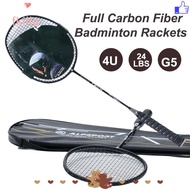 FKILLA Racquet Carrying Bag, Full Carbon Fiber High Resilience Badminton Racket, Portable RR 4U 24LB