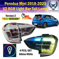 Perodua Myvi G3 2018 - 2025 V2 Albino RGB Tail Lamp Running Signal Brake Light V2 Albino (RGB) - Alb