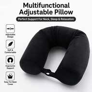 Portable Travel Pillow, 360 Degree Bendable Neck Support Cushion, Memory Foam Rest Pillow for Airpla
