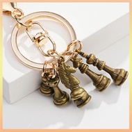 Minimalist Chess Metal Pendant Exquisite Retro Keychain Charming Wearable Chess Keychain For  Specia