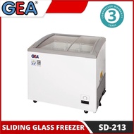 NEW CHEST FREEZER BOX SLIDING GEA SD-213 CURVE GLASS FREEZER ES KRIM