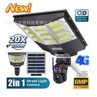 Camera HD 4G Street Light Camera 20X Night Vision Zoom Wireless Solar Energy 2 in 1 Ubox Low Power C