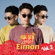 Kurta Eiman Vol2 Elrah Exclusive BAJU RAYA Soft Dusty Pink Emerald Green Mustard Champagne Tiffany B