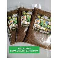 (DEDAK CAKLILIN & ANAK SUAP 350g X3pc )campuran pellet buah zupreem,belalang,ulat dan cengkerik/maka