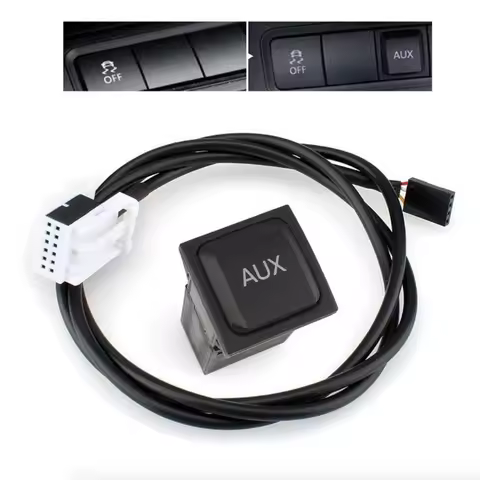 Durable Car AUX Switch Interface Adapter In Socket With Cable Harness For VW RCD510 RCD310 RNS315 Je