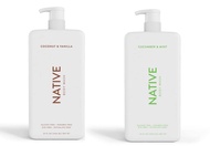Body Wash | Coconut & Vanilla, Cucumber & Mint - 36 oz bottle with pump - Pack of 2 Native Body Wash