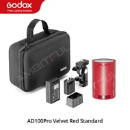 Godox AD100Pro TTL แฟลชกลางแจ้ง100Ws TTL 2.4G HSS 1/8000S กระเป๋าแฟลชไฟแฟลชรถยนต์พร้อมแบตเตอรี่ลิเธี