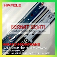 terbaru (30cm) hafele rel laci double track ball bearing slide w/ slow