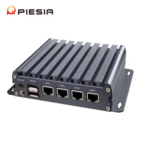 Piesia 12th Gen N100 I3-N305 Pfsense Firewall Mini PC DDR5 4G Win10 Barebone X86 Linux Router 4 LAN 