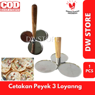 Cetakan Peyek Lubang 3/Cetakan Peyek murah/cetakan peyek isi 3/cetakan peyek stainless isi 3/cetakan peyek murah/cetakan peyek kacang anti lengket/cetakan peyek bulat