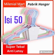 GANTUNGAN Contents: 50 pcs COLORED HANGER ADULT CLOTHES HANGER