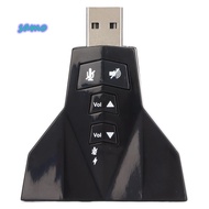 SAMO Virtual 7.1 Sound Card, Independent Sound Card Dual Audio Interface USB Sound Card, Plug and Pl
