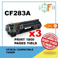 3UNITS CF283A 83A CF283 283A 283 Compatible LaserJet Pro Toner M201 M125 M125A M127FN M225D M125NW M