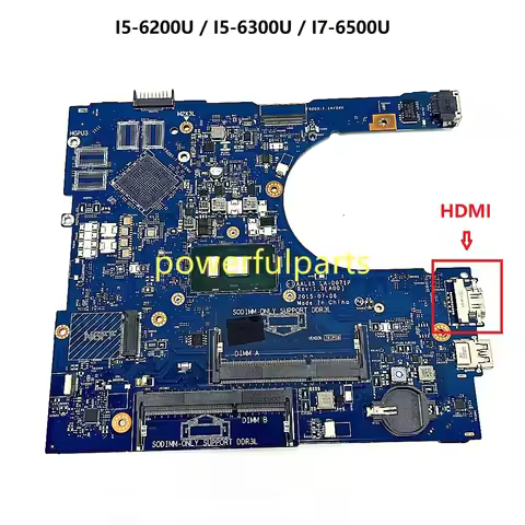 Dell Inspiron 15 5459 5559 5759 Motherboard LA-D071P 086V8H 0RV4XN 0FV59D 0VYVP1 027G19 i5 i7 6th CP