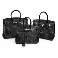 Luxury Crocodile Pattern Genuine Leather Handbag/Classic Platinum Style Commuter Bag/Crocodile Patte