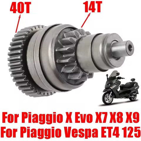 For Piaggio Vespa ET4 125 X Evo X7 X8 Premium X9 Evolution Motorcycle Starter Motor Clutch Gear Driv