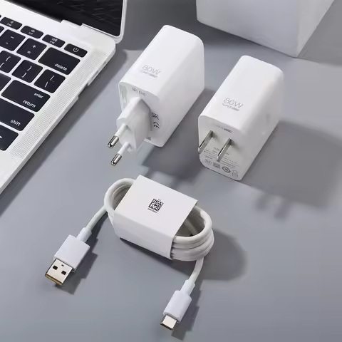 Original Realme P4 P3 Pro 80W SuperVOOC Charger EU US Super Dart Fast Charging Adapter USB C Cable F