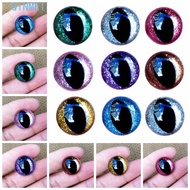 QINMEI Safety Eyes for Amigurumi, Stuffed Animal Eyes 12mm Safety Eyes for Crochet, 3D Diy Glitter S