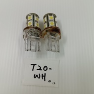 (2PCS T20-WH) (DC12V) (WHITE COLOUR) 13LED T20 7443 W21/5W CAR TAIL LAMP LIGHT BRAKE BULB