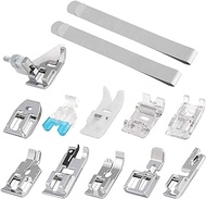 LIHAO 11 Pcs Sewing Machine Presser Feet Kit Set, Multifunction Presser Foot for Brother, Babylock, Singer, Janome, Elna, Toyota, New Home