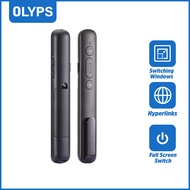 【OLYPS】Laser Pointer Wireless Pen Pointer Presentasi Presenter 2.4GHz 50m - Rechargeable