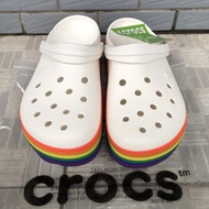 Crocs รองเท้า Crocs รองเท้าแฟชั่นสตรีพื้นหนา